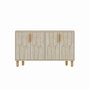 Hanah Home Consola Travertino 120cm Ancho x 73.6cm Alto x 29.6cm Profundidad Tablero Partículas Melamina